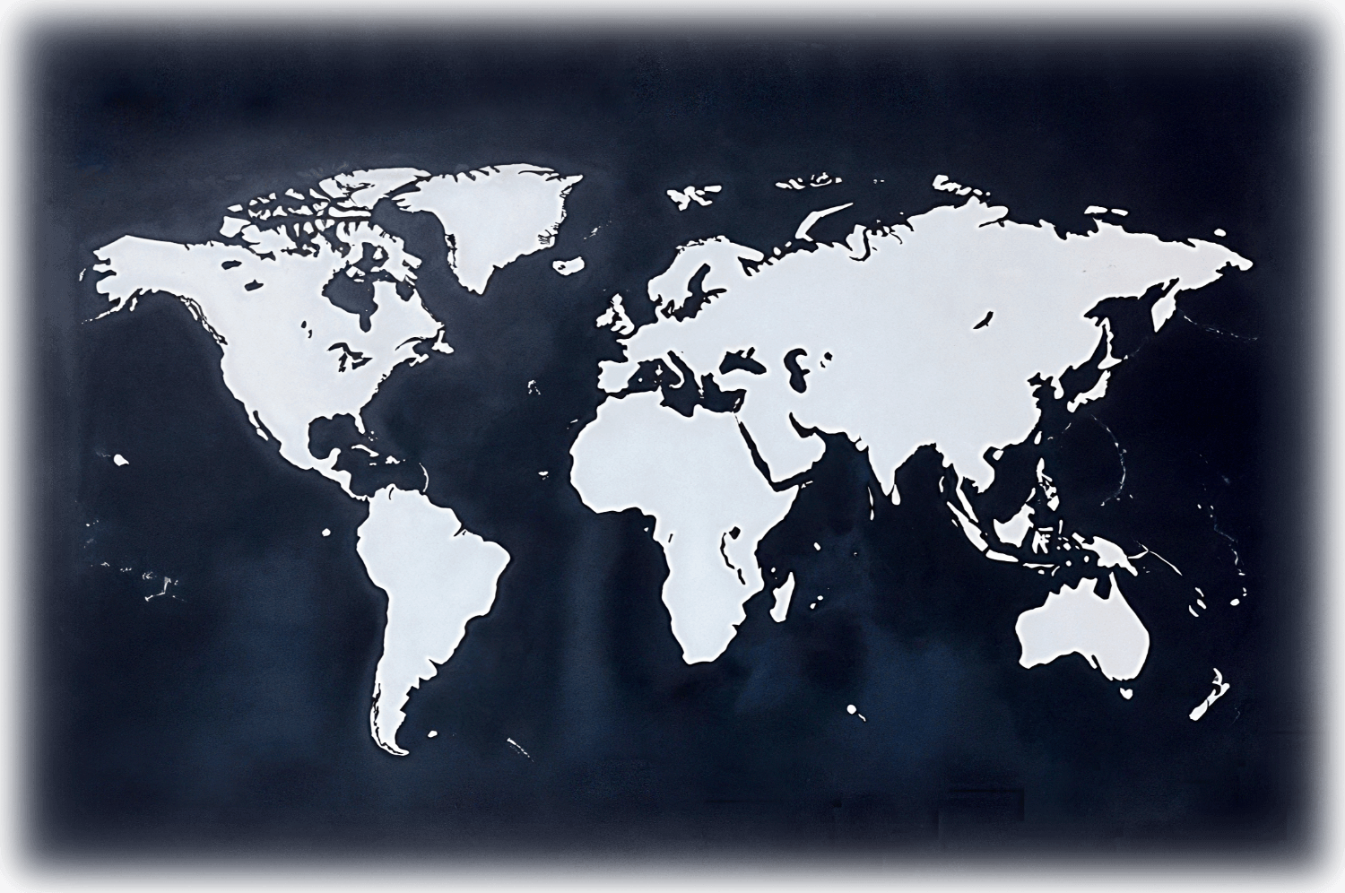 Faded world map.
