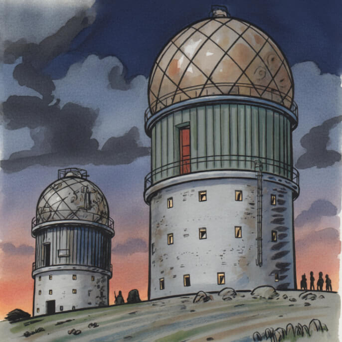 Serra da Estrela, Torre Peak abandomed towers in Portugal.