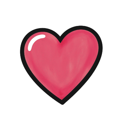 Beating cartoon heart.