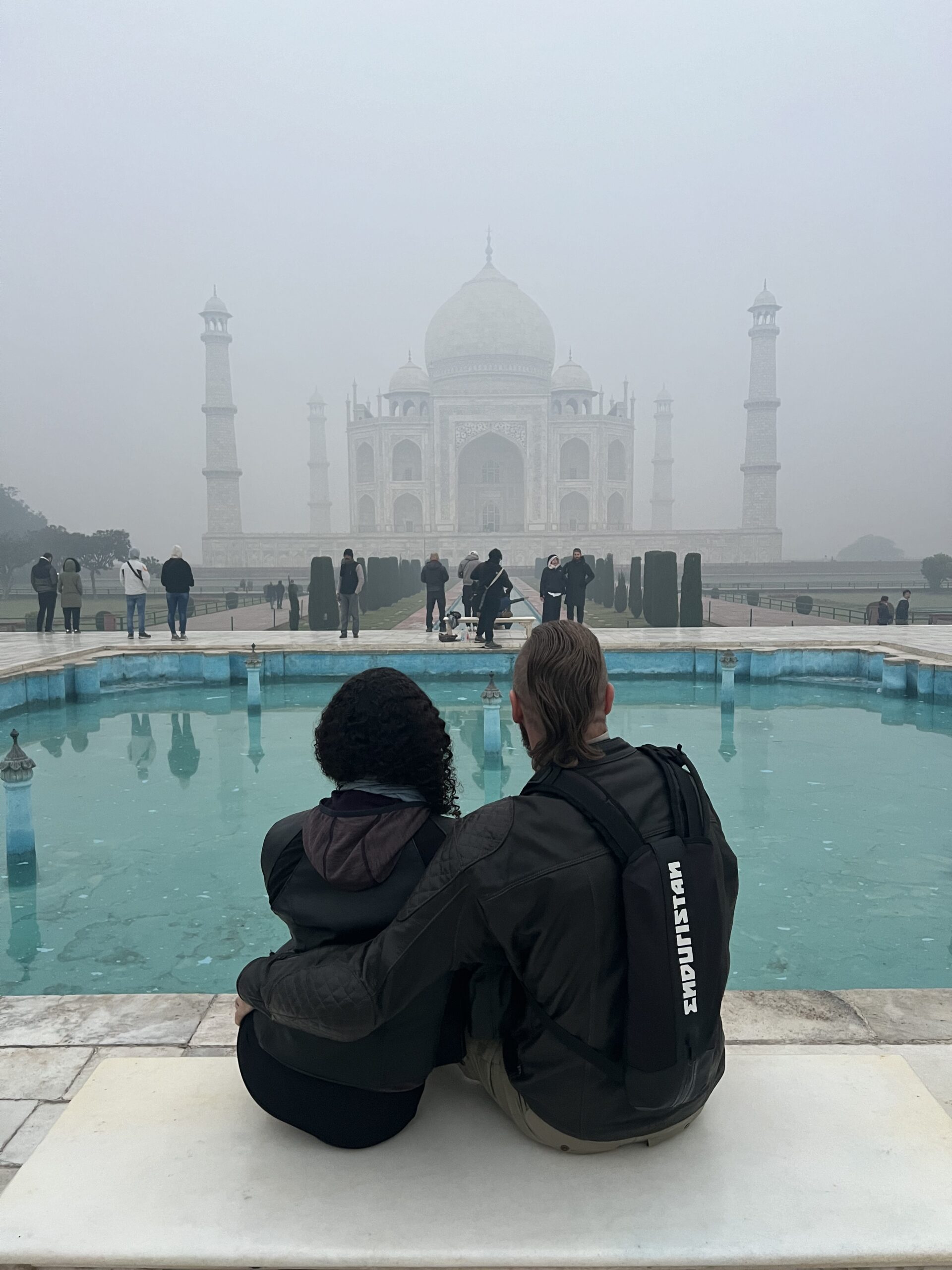 Watching the Taj in fog